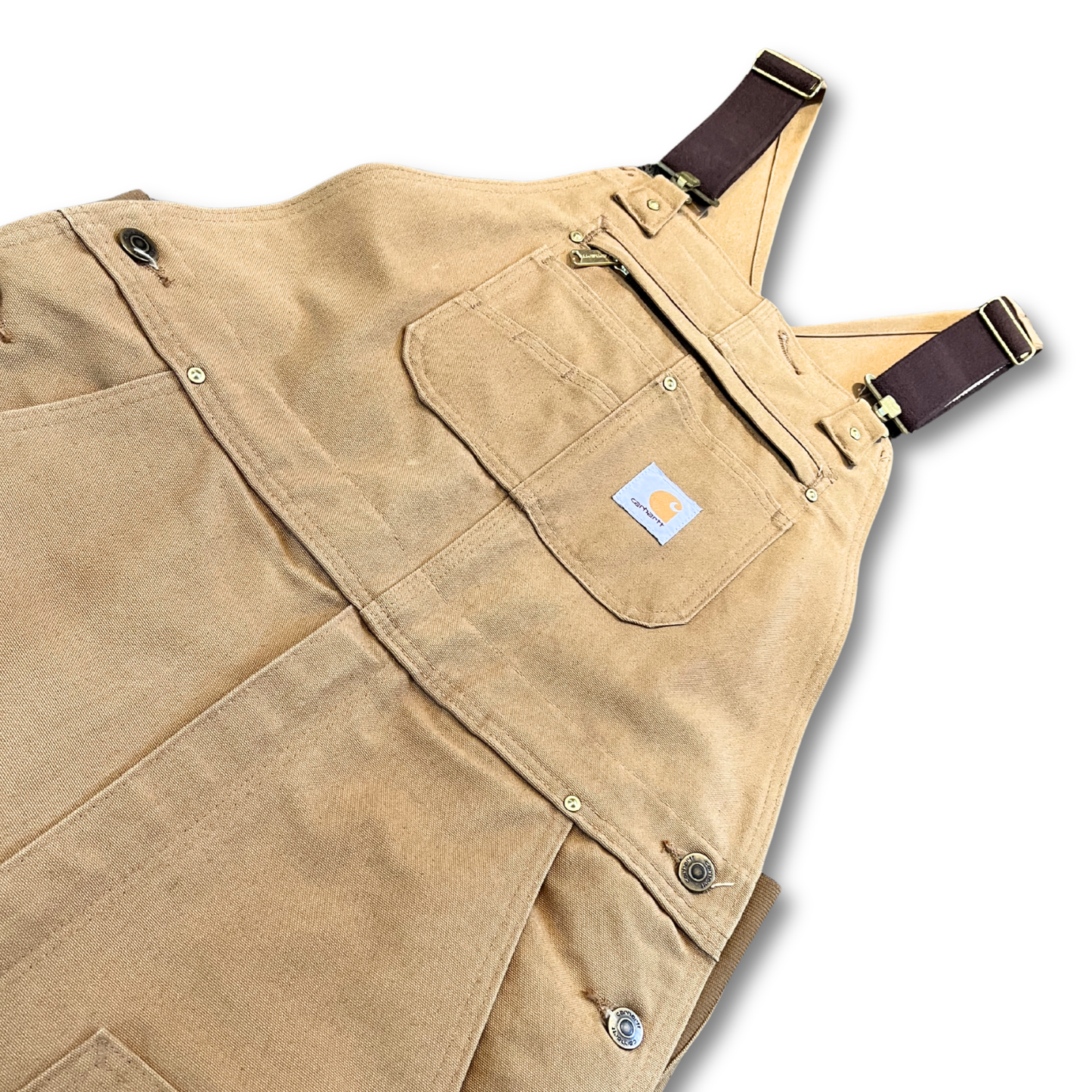 Carhartt brown duck overalls (34")