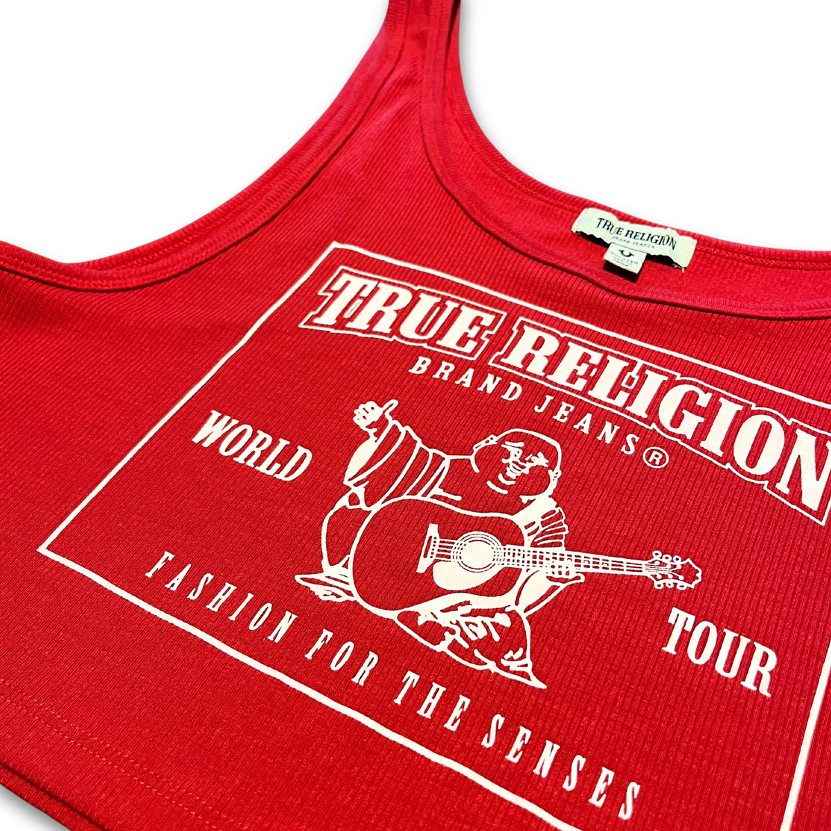 True Religion's Iconic Buddha Crop Tank (XXL)