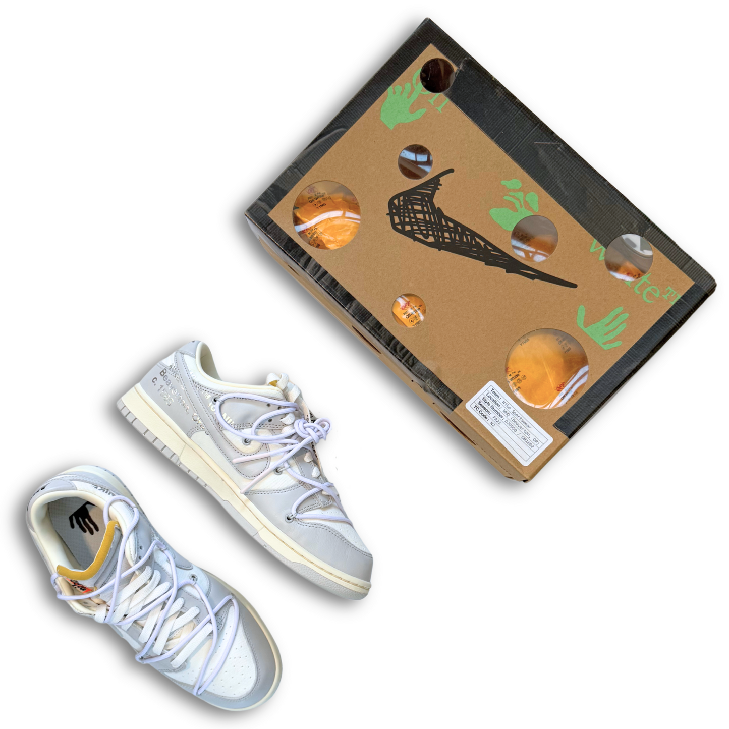 OFF-WHITE X NIKE DUNK LOW 'LOT 49' (US 10.5)