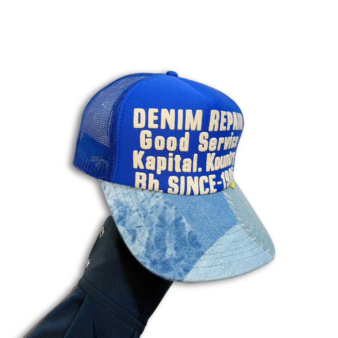 Kapital Denim Reconstruction Trucker Cap 'Blue'