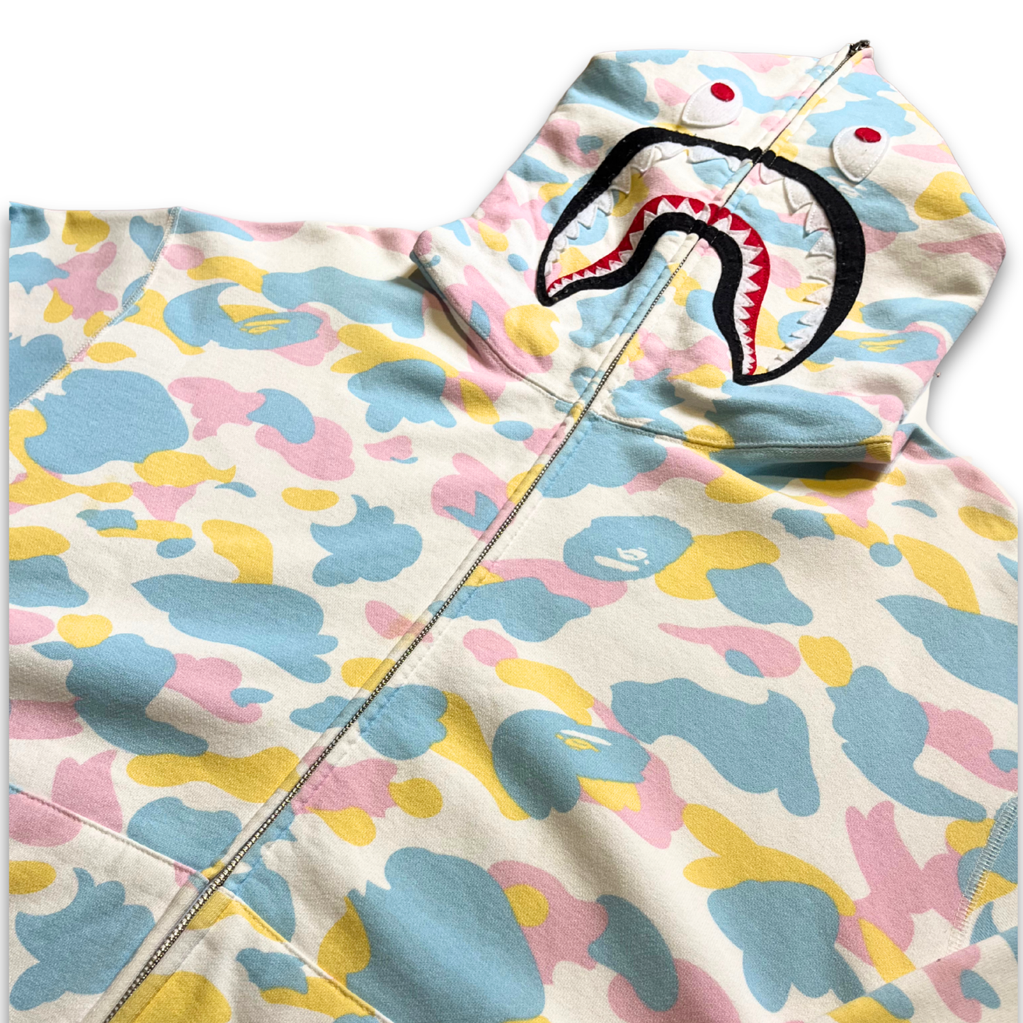 Bape Multi Camo Shark Full Zip Hoodie (2XL)