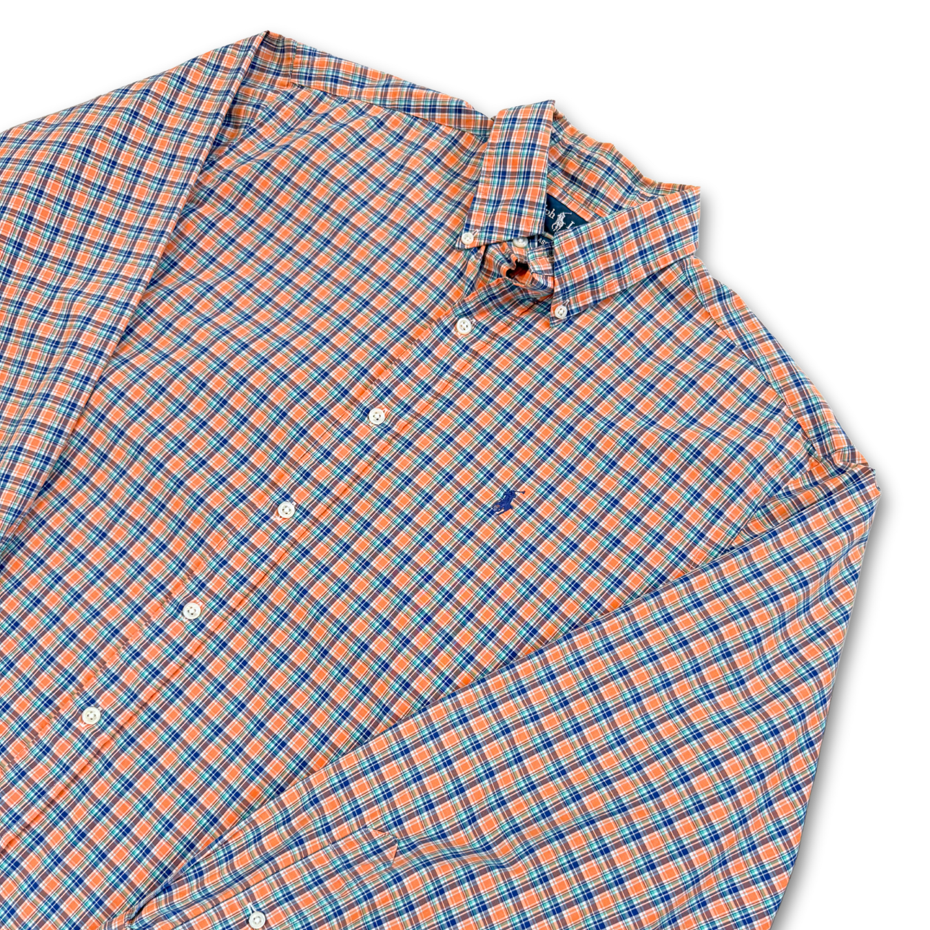 POLO RALPH LAUREN CHECK BUTTON UP (L)