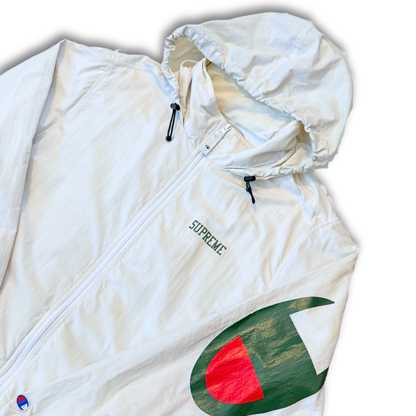 Supreme X Champion Nylon Hooded Track Jacket (XL)