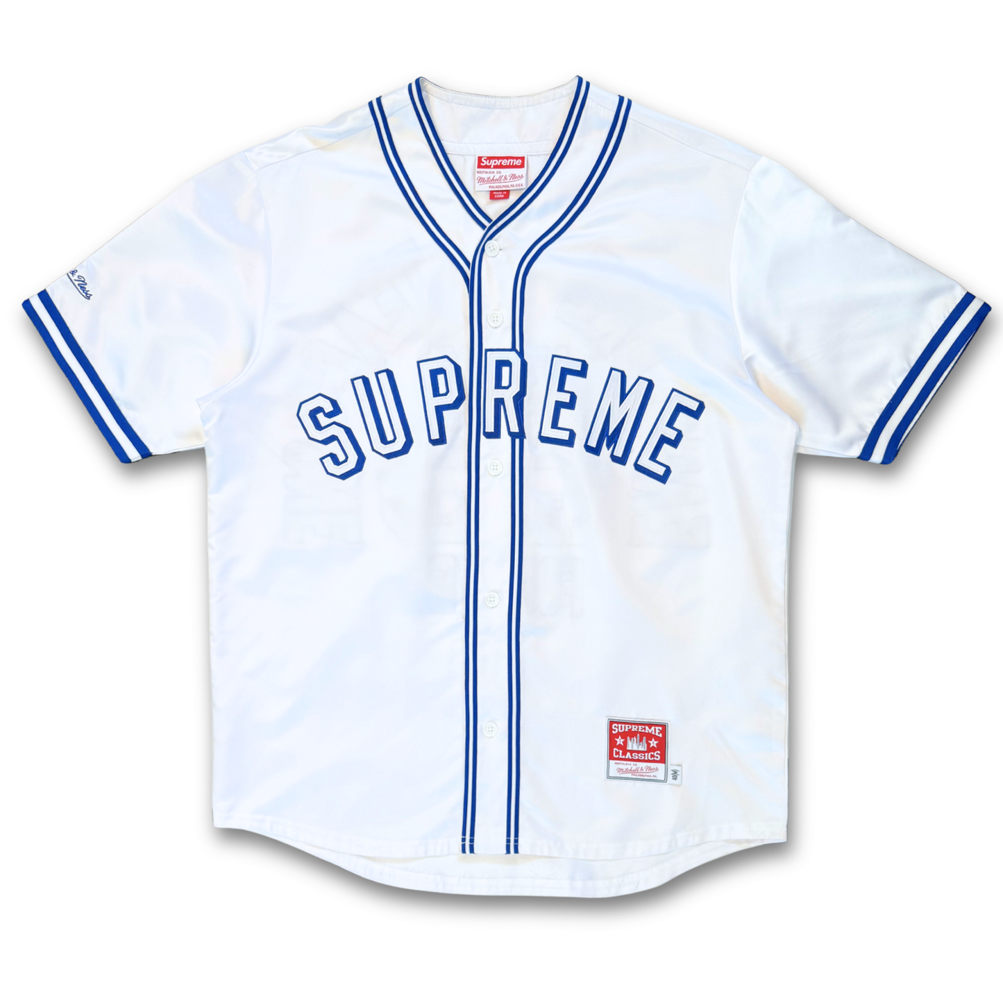 Supreme Mitchell & Ness Satin Baseball Jersey (M)