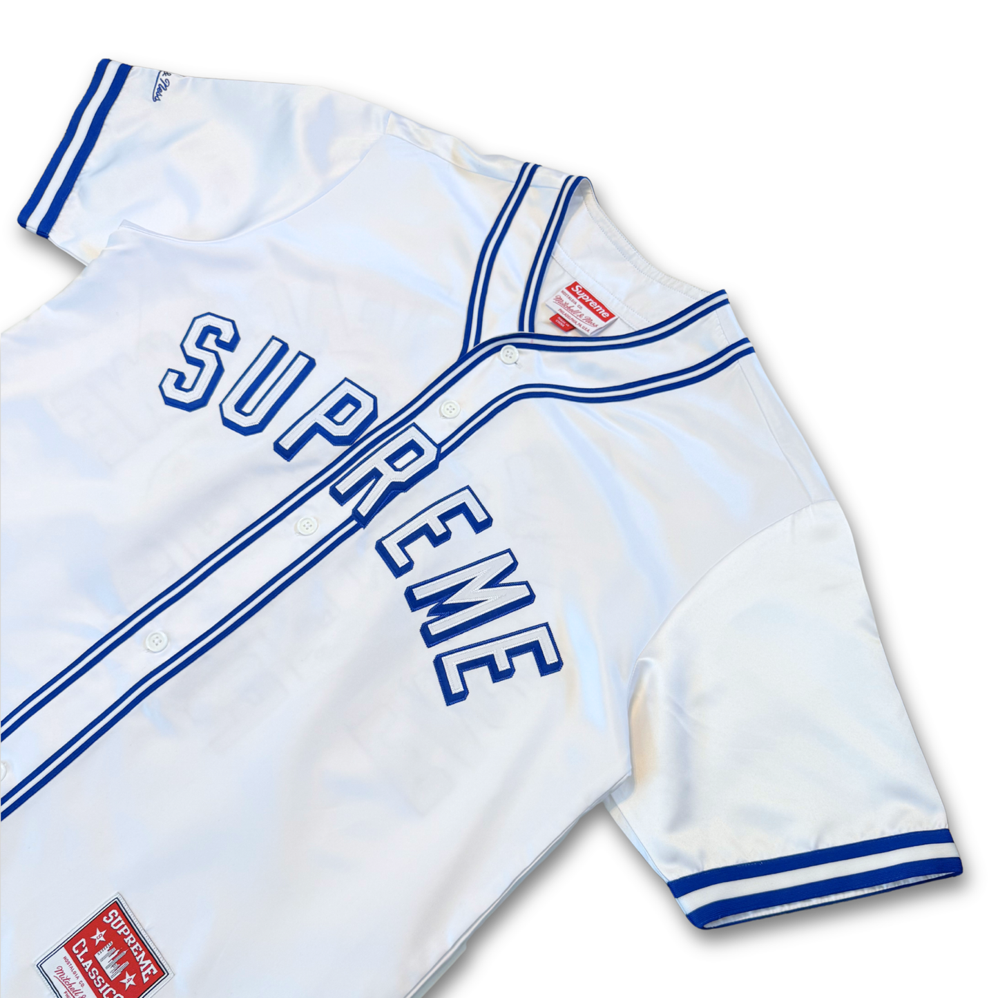 Supreme Mitchell & Ness Satin Baseball Jersey (M)