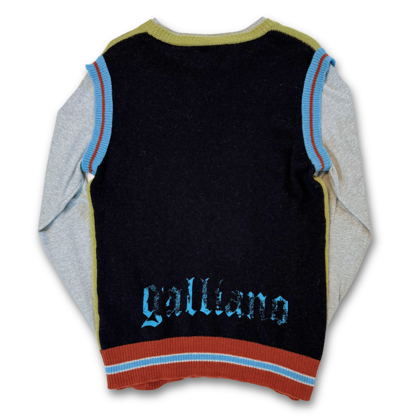 VINTAGE GALLIANO KNIT VEST + LONG SLEEVE (M)