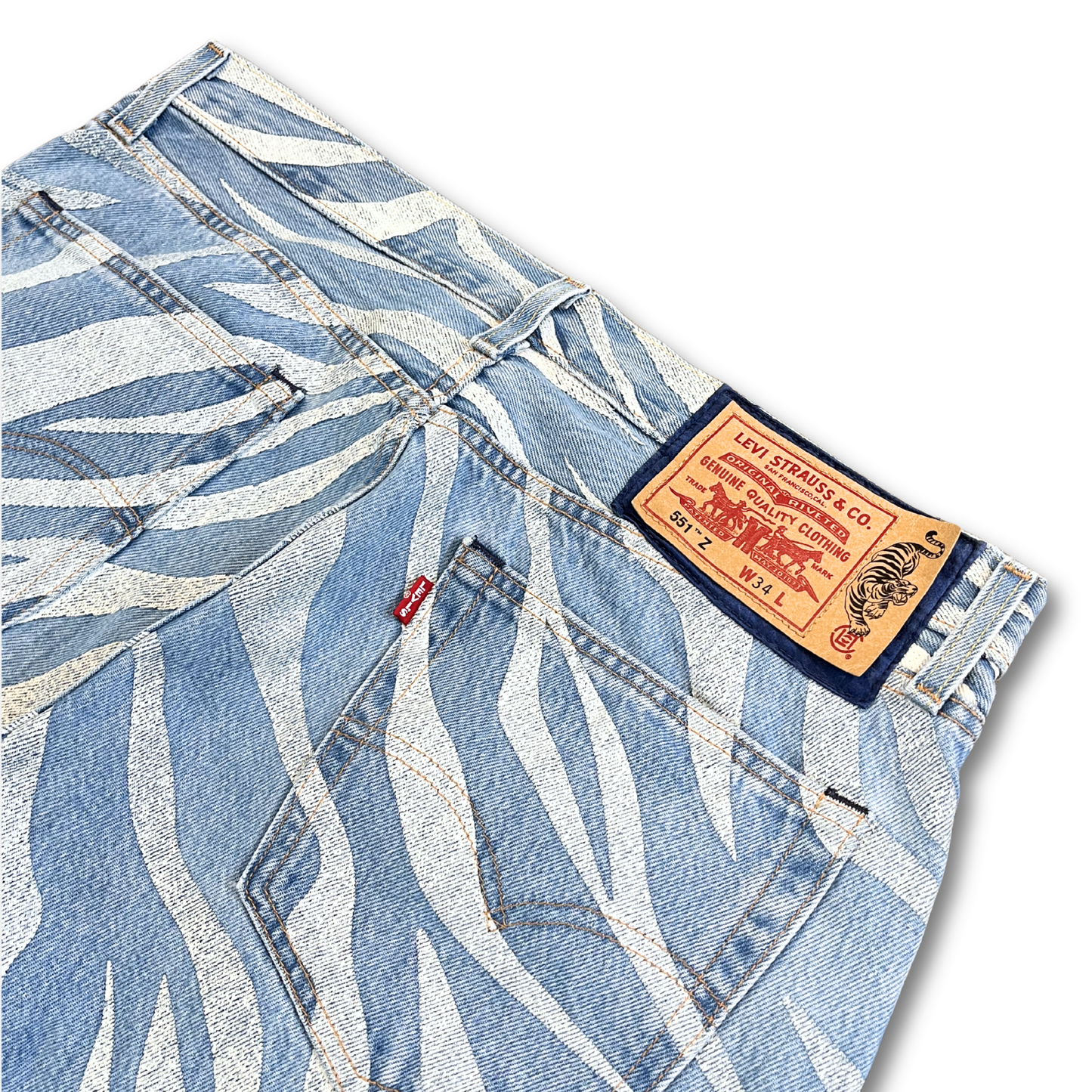Levi's x CLOT Tiger Print Denim Jeans (34")