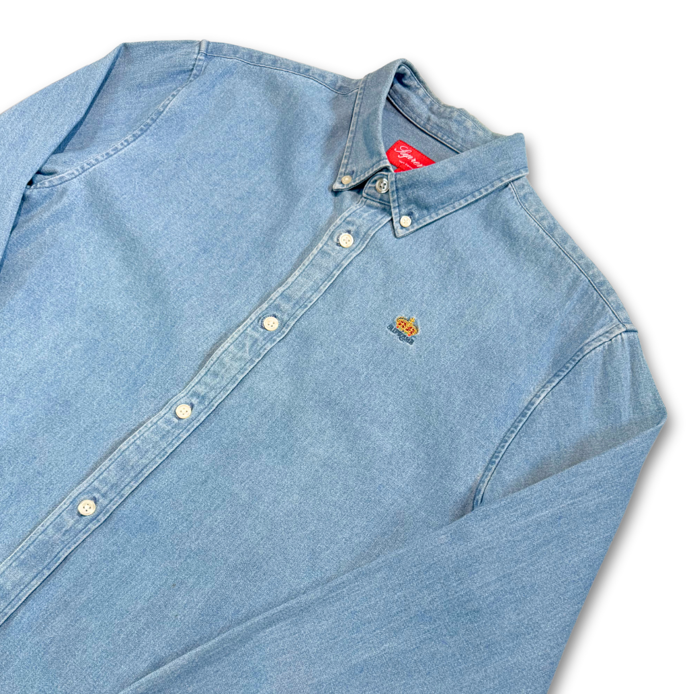 Supreme Crown Denim Button Up Shirt (M)