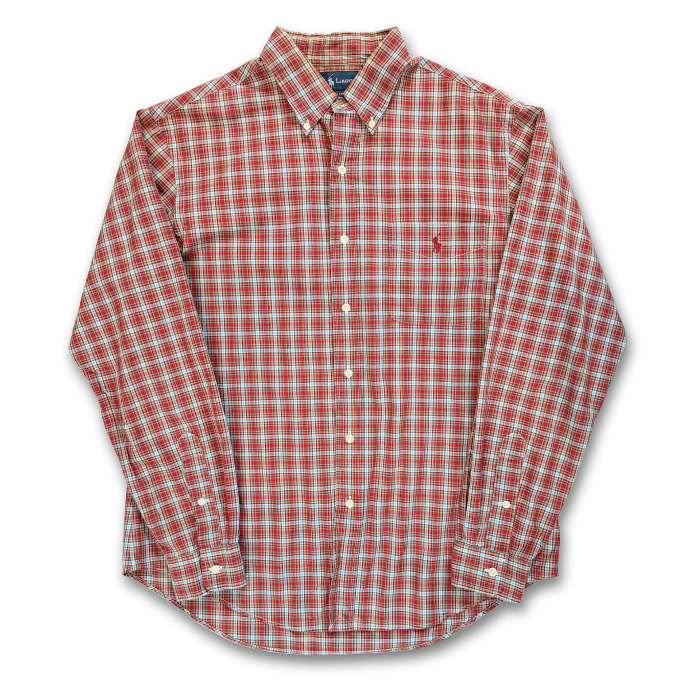 RALPH LAUREN TARTAN BUTTON UP SHIRT (L)