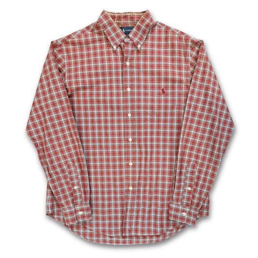 RALPH LAUREN TARTAN BUTTON UP SHIRT (L)
