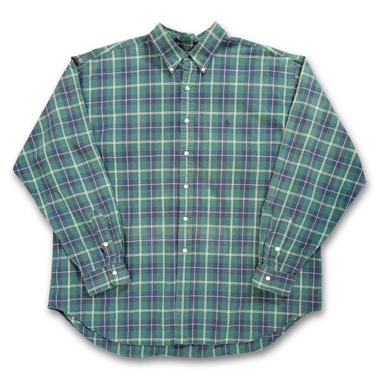 RALPH LAUREN TARTAN BUTTON UP SHIRT (XXL+)