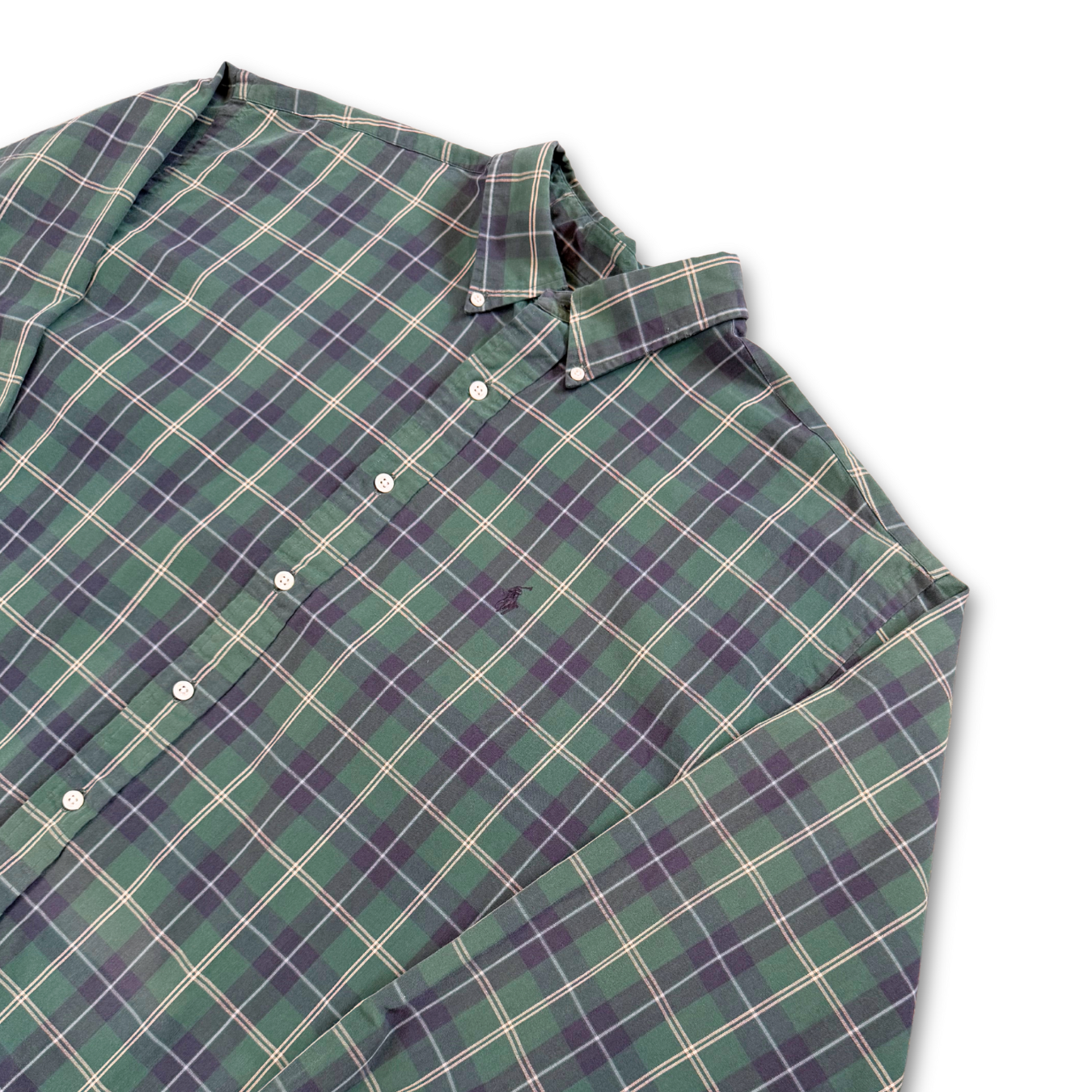 RALPH LAUREN TARTAN BUTTON UP SHIRT (XXL+)