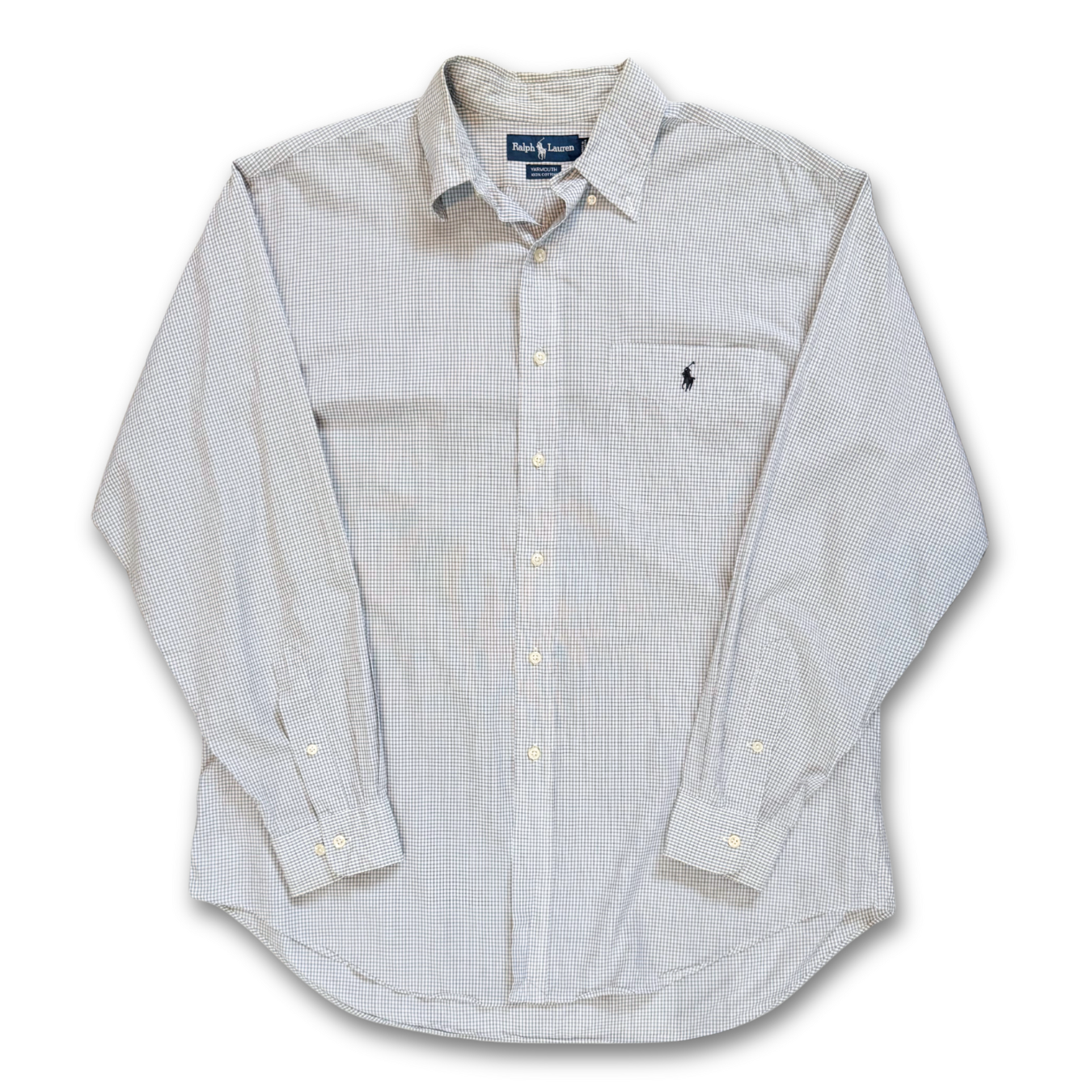 RALPH LAUREN CUBE STRIPE BUTTON UP SHIRT (XL)