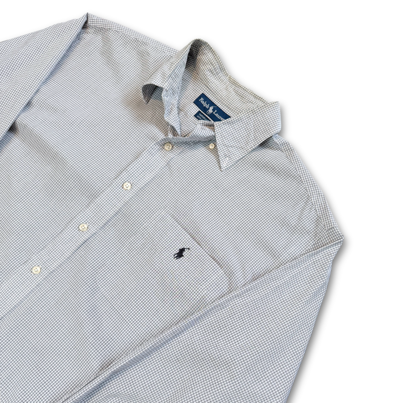 RALPH LAUREN CUBE STRIPE BUTTON UP SHIRT (XL)