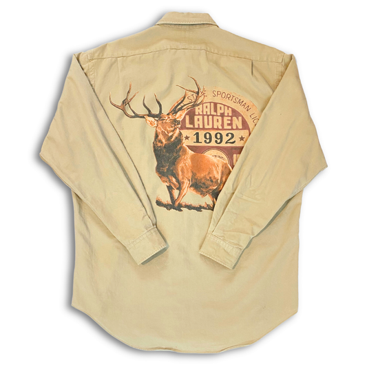 RALPH LAUREN 1992 SPORTSMAN BUTTON UP SHIRT (XL)