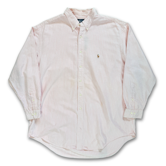 RALPH LAUREN PIN-STRIPE BUTTON UP SHIRT (XXL)