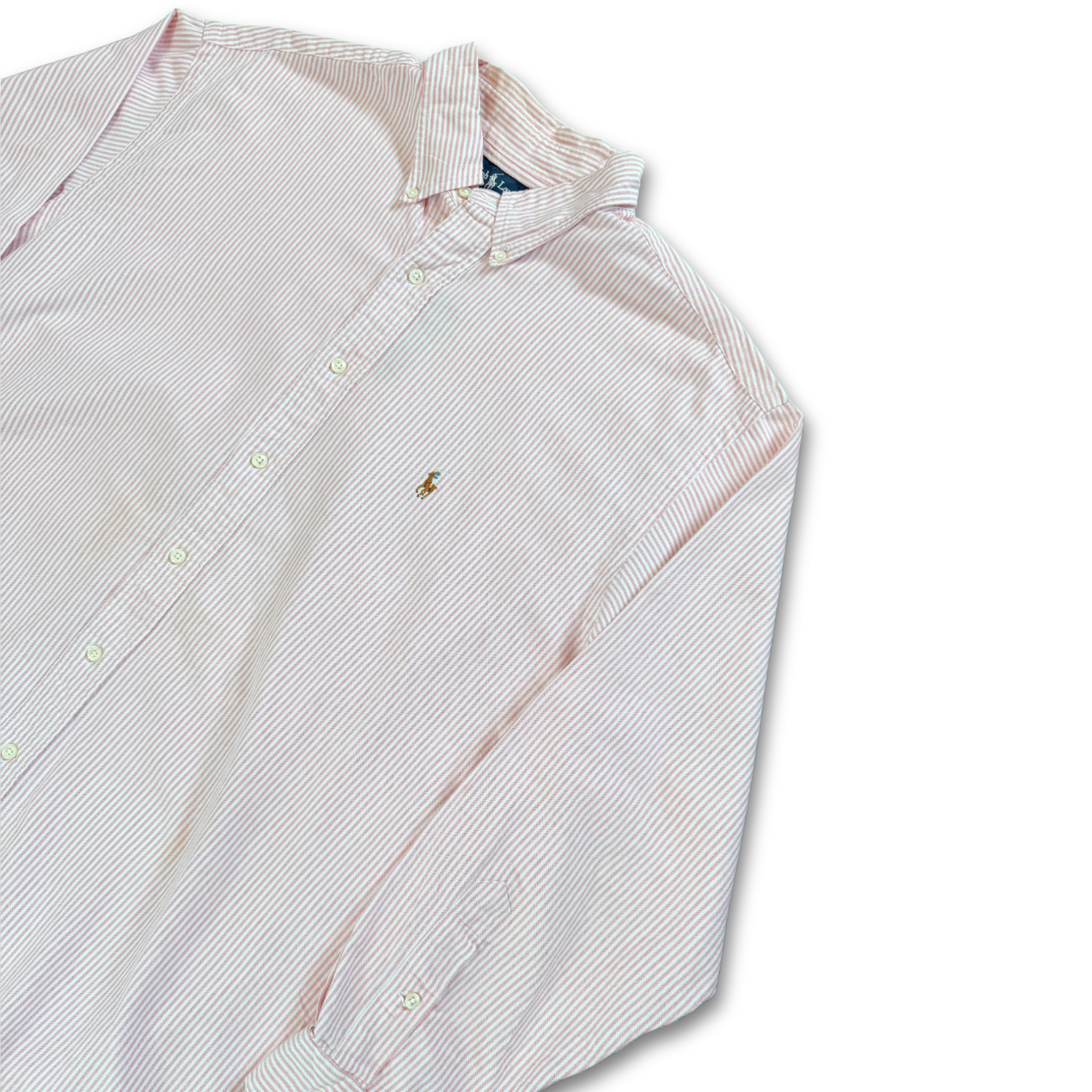 RALPH LAUREN PIN-STRIPE BUTTON UP SHIRT (XXL)