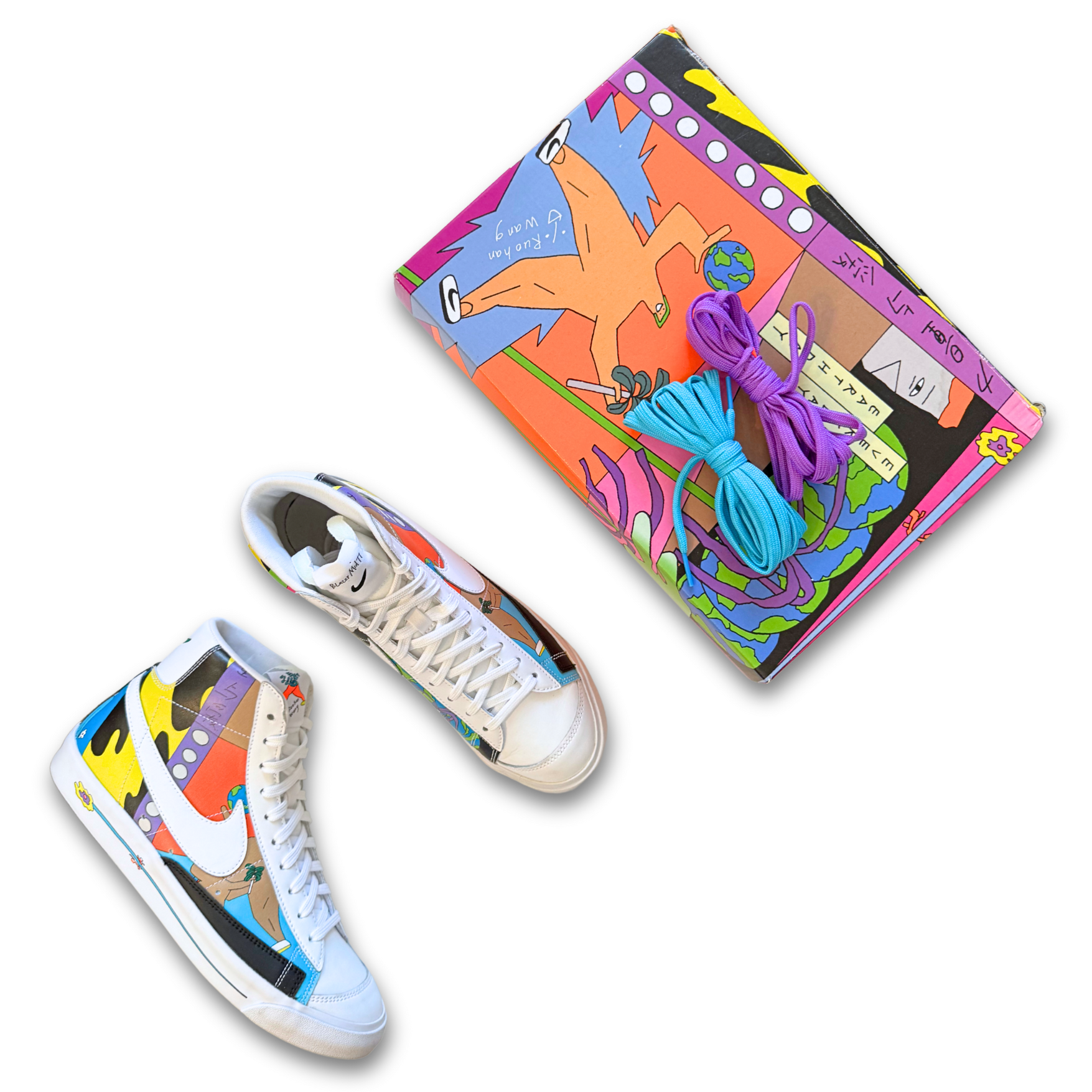 ruohan wang blazer on feet