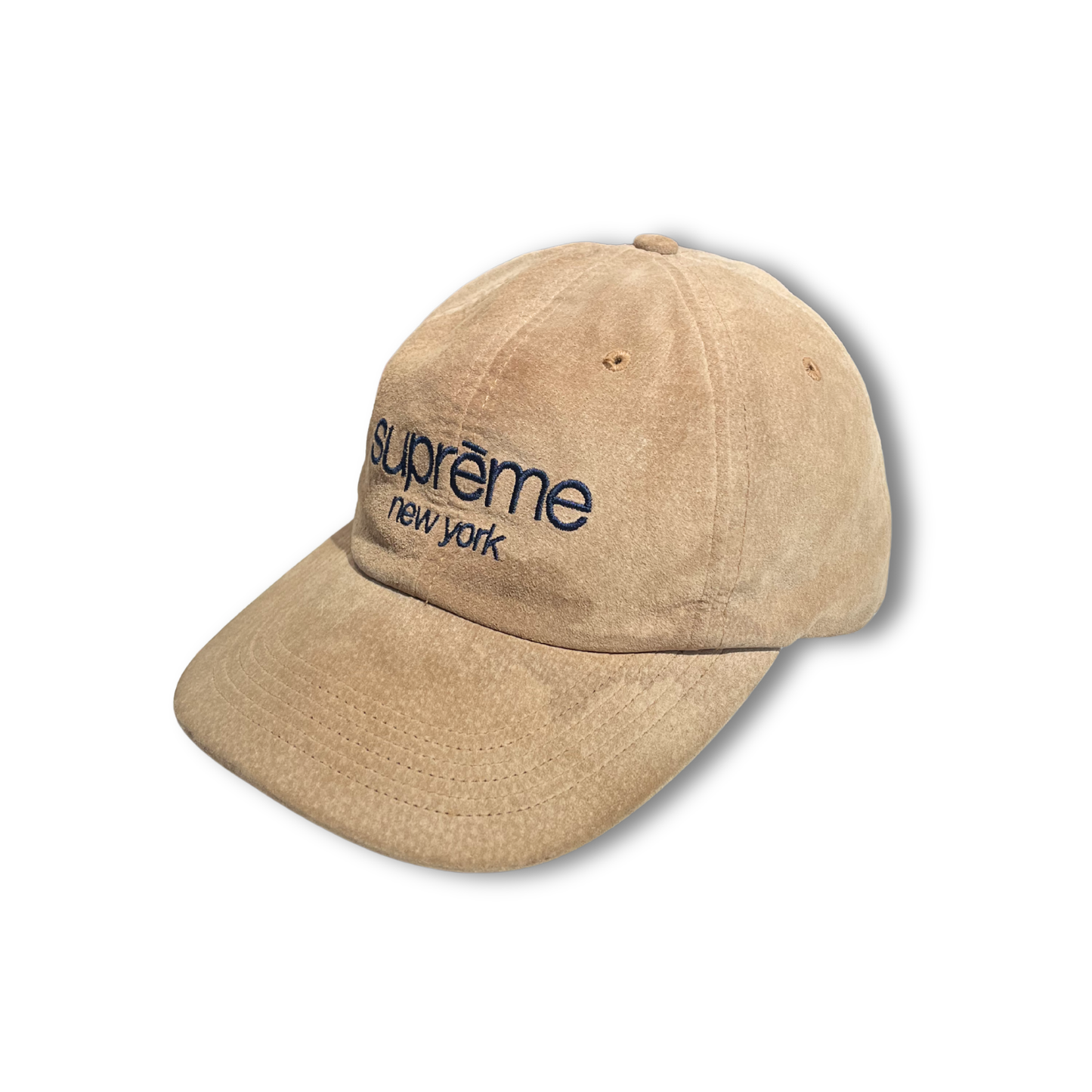 Supreme Suede Classic Logo 6-Panel cap