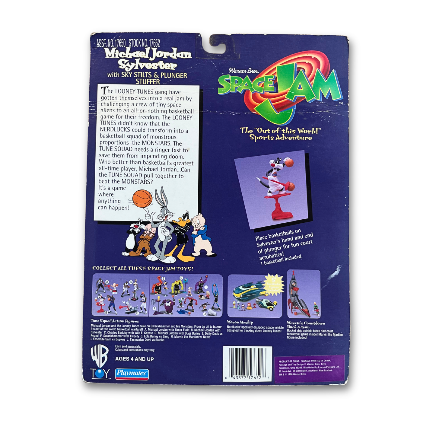 1996 Space Jam 'Michael Jordan & Sylvester' figurines