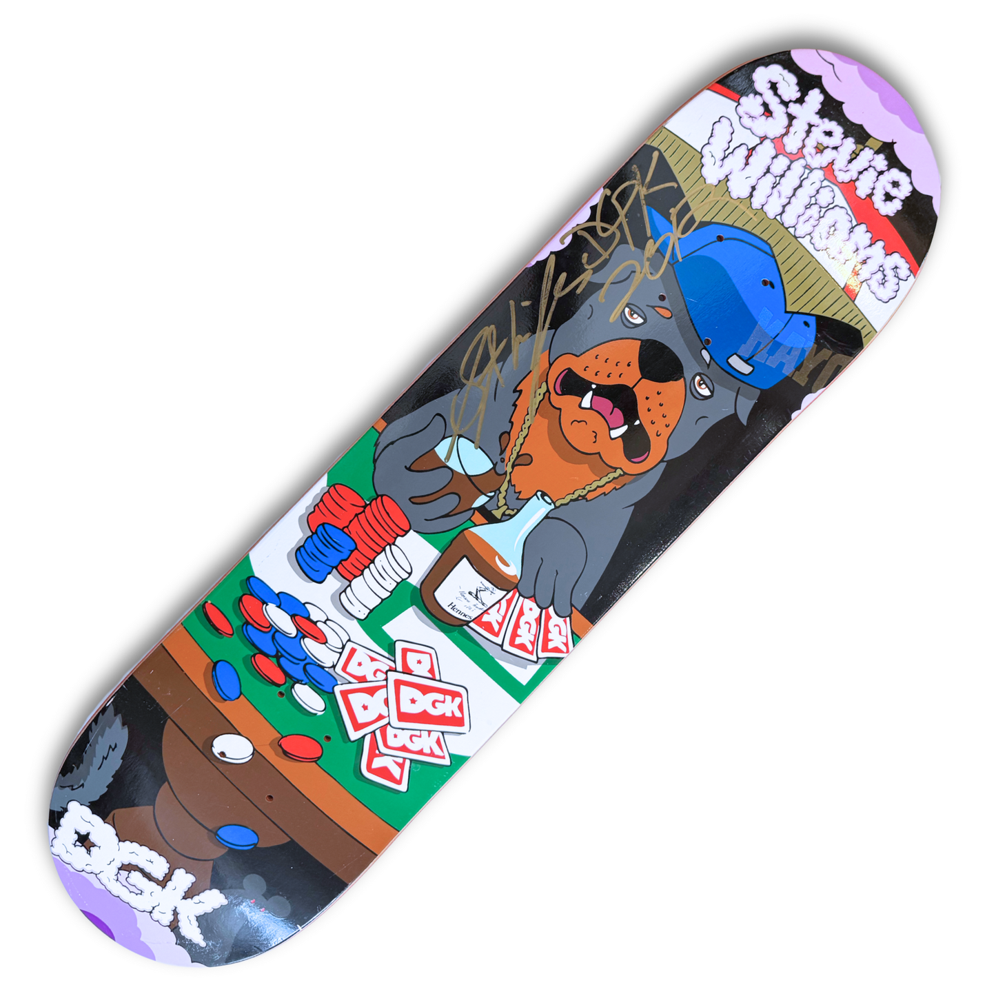 DGK STEVIE WILLIAMS 'PLAYAS CLUB' SIGNED SKATEBOARD DECK