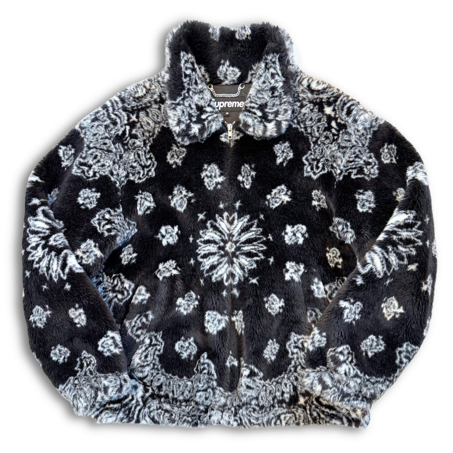 SUPREME BANDANA FAUX FUR JACKET (XL)