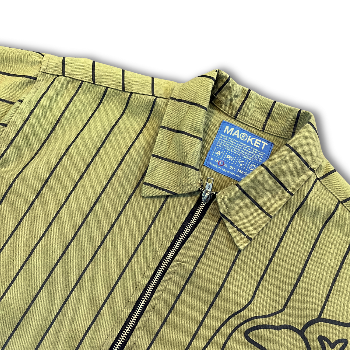 MARKET zip up s/s shirt (L)