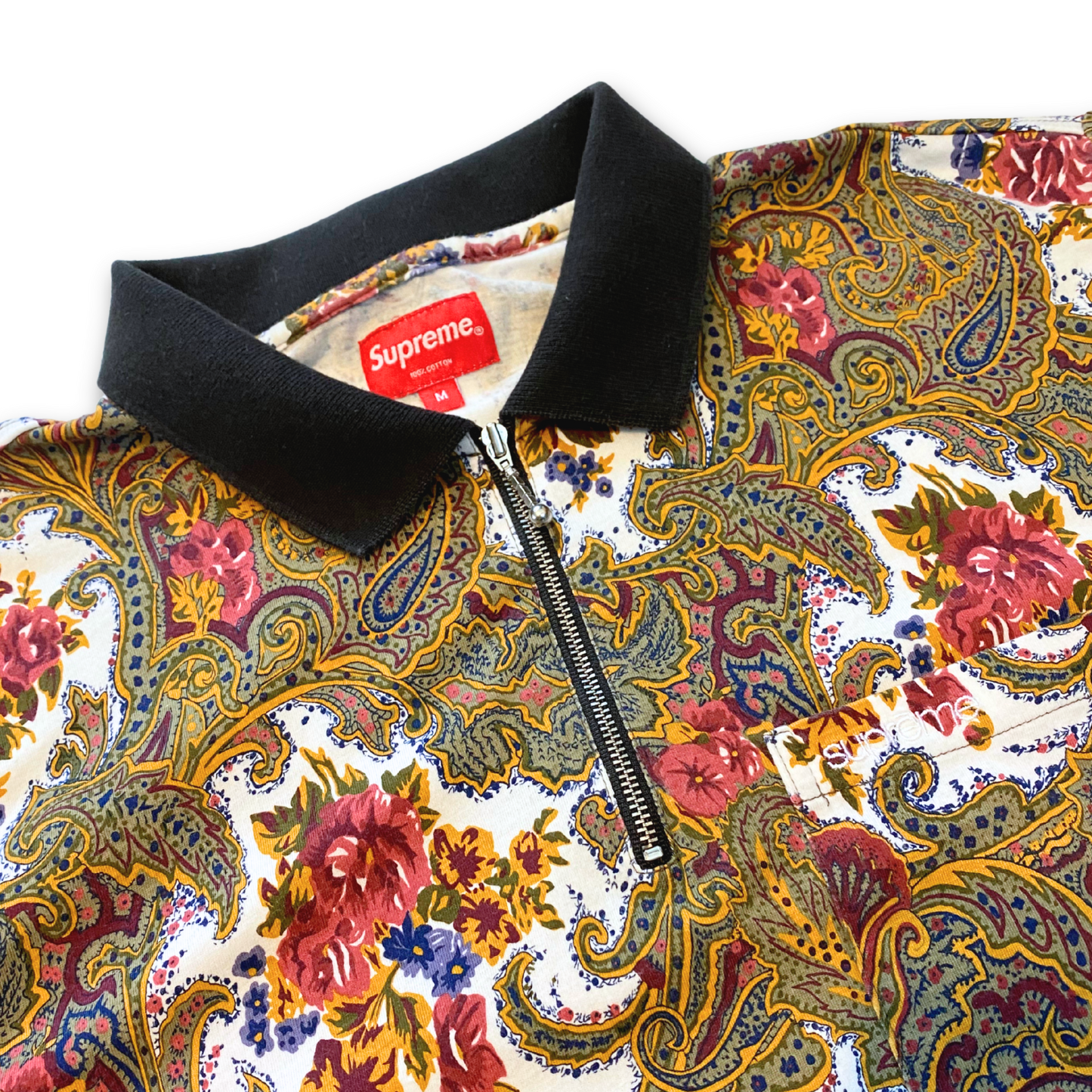 SUPREME PAISLEY QUATER ZIP LONGSLEEVE (M)