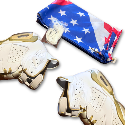 Jordan 6 Retro 'Golden Moments Pack' - White (US 8)