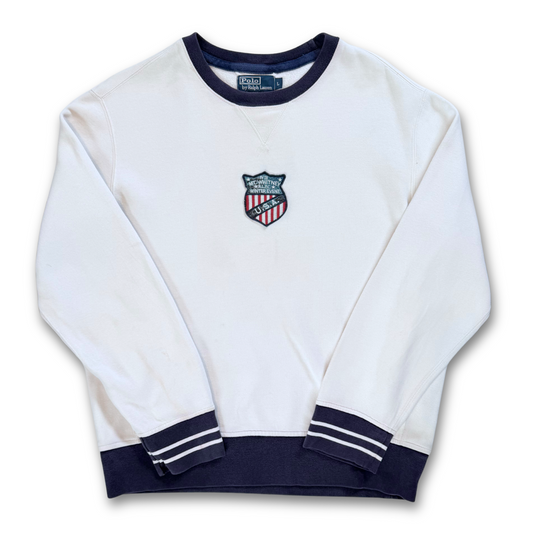 90'S RALPH LAUREN CREST CREWNECK (L)