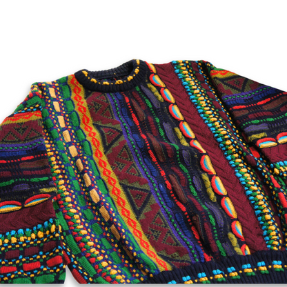 COOGI 3D CABLE KNIT SWEATER (L)