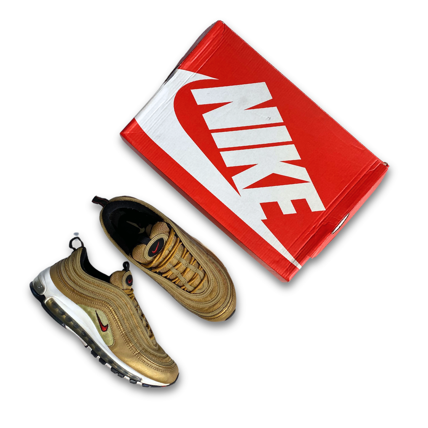 NIKE AIR MAX 97 QS 'METALLIC GOLD/VARSITY RED' (US 9)