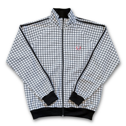 FRED PERRY HOUNDSTOOTH TRACK JACKET (M)