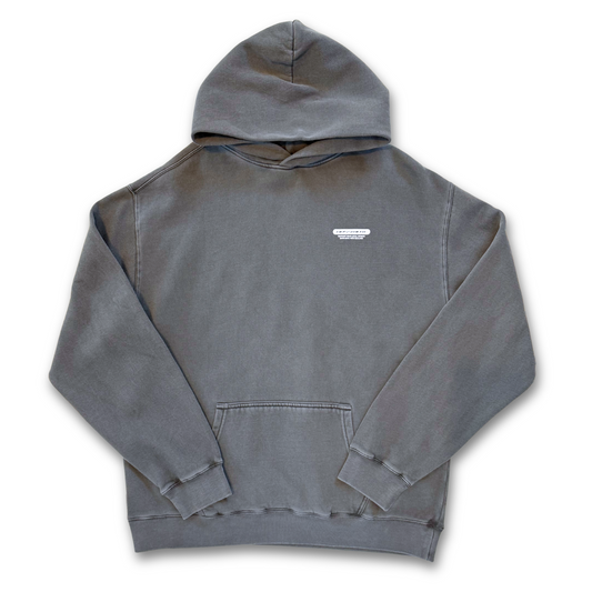 BASSMENT 'GIRL' WASHED GREY HOODIE (XL)