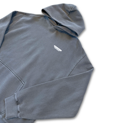 BASSMENT 'GIRL' WASHED GREY HOODIE (XL)