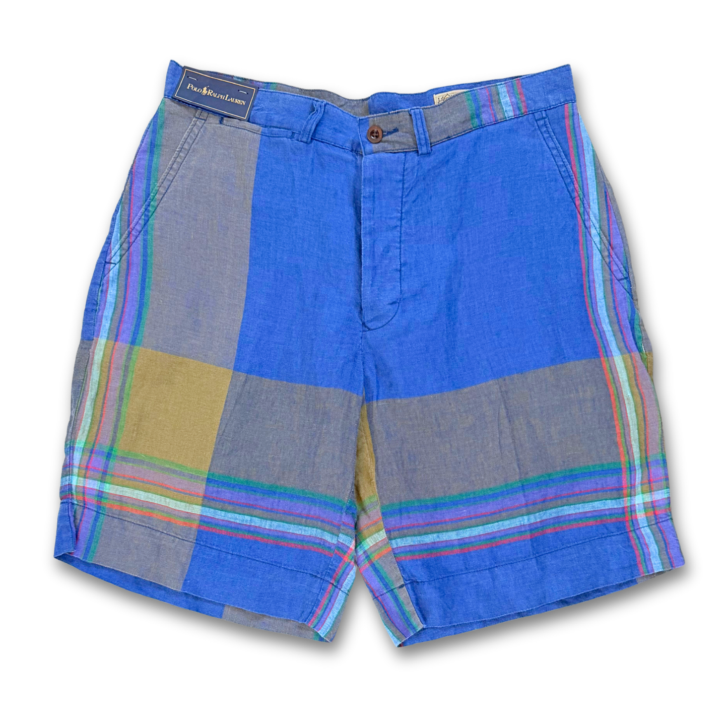 Polo Ralph Lauren Classic Fit Plaid Linen Short (32")