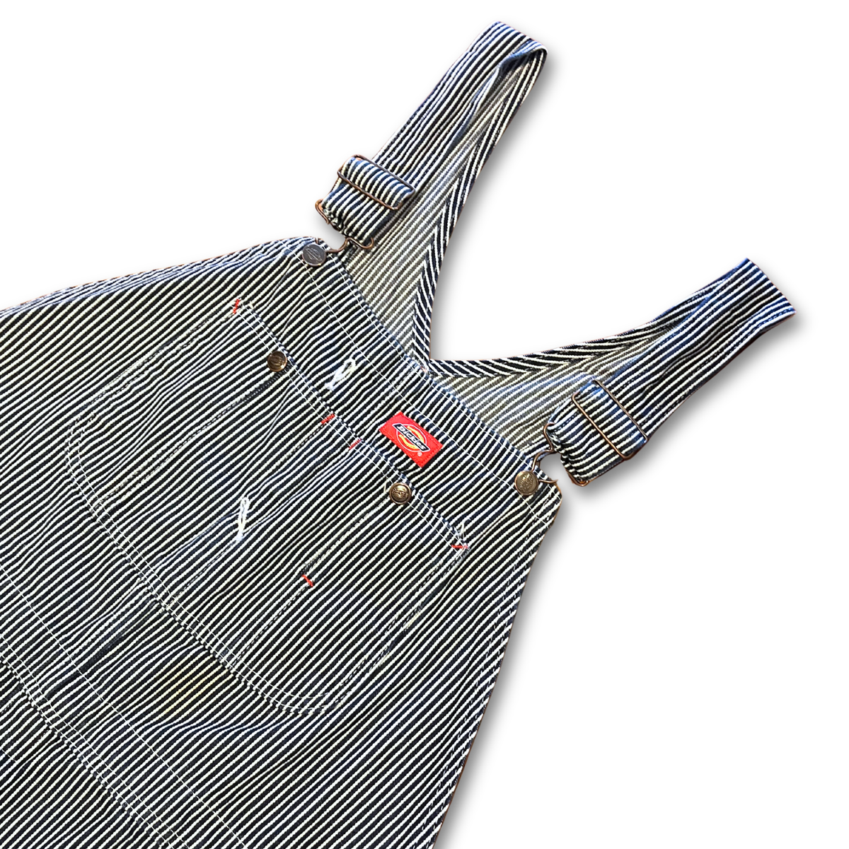 Dickies Hickory Stripe Bib Overalls (38 S)