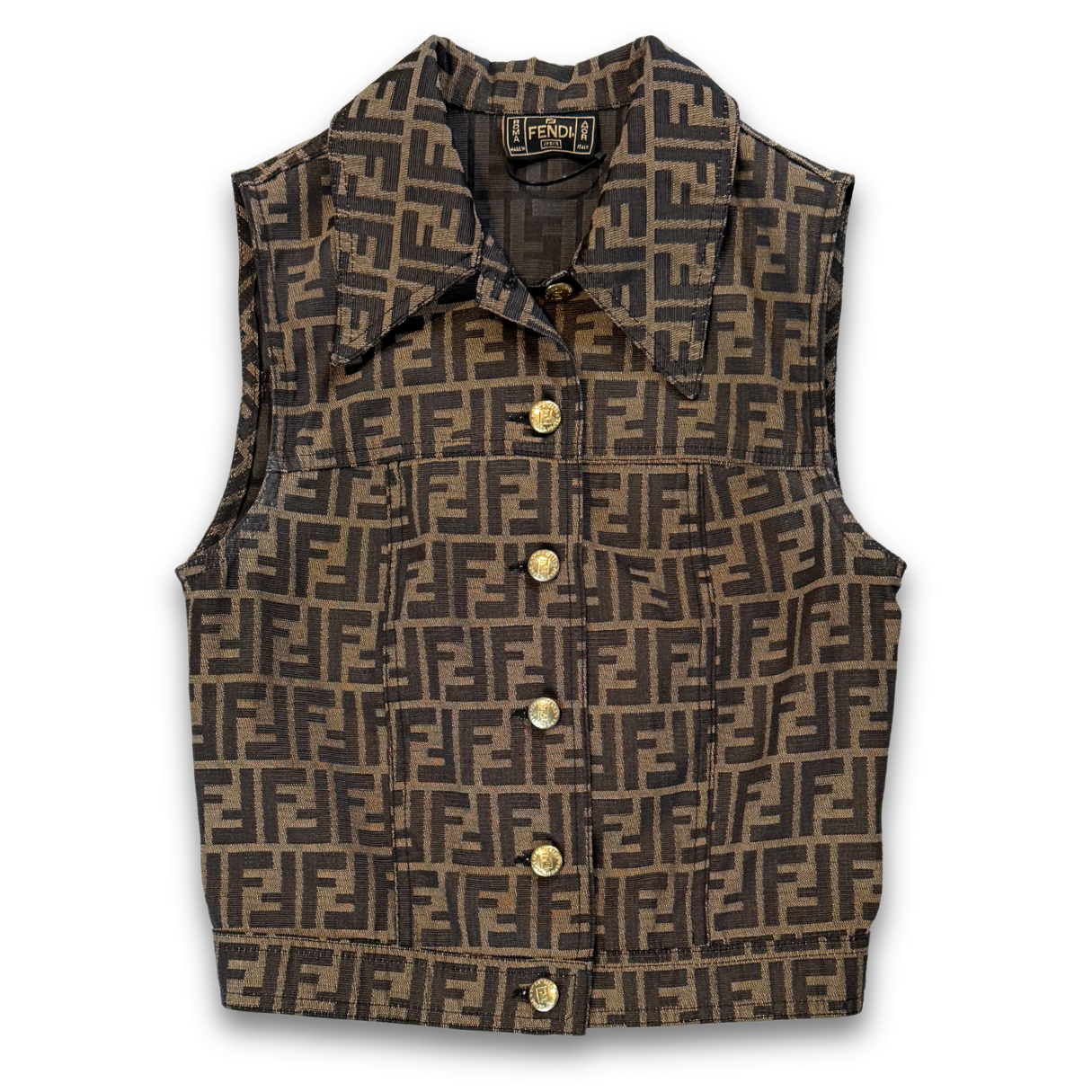Vintage Fendi Zucca Monogram Vest (XXS)