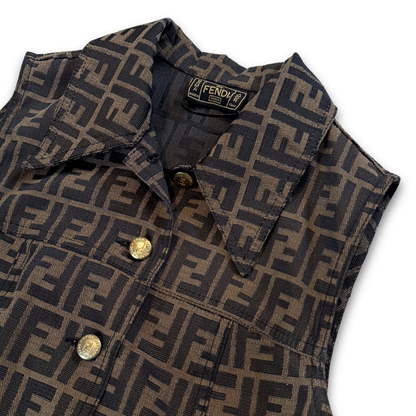 Vintage Fendi Zucca Monogram Vest (XXS)