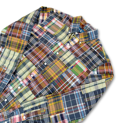 POLO RALPH LAUREN PATCHWORK BUTTON UP SHIRT (S)