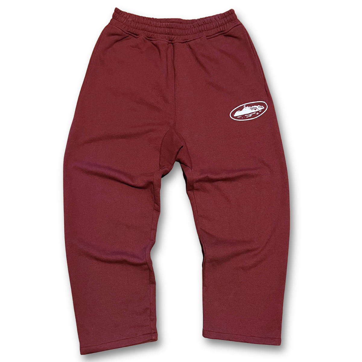 Corteiz Island Puff Print Open Hem Sweatpants (L)