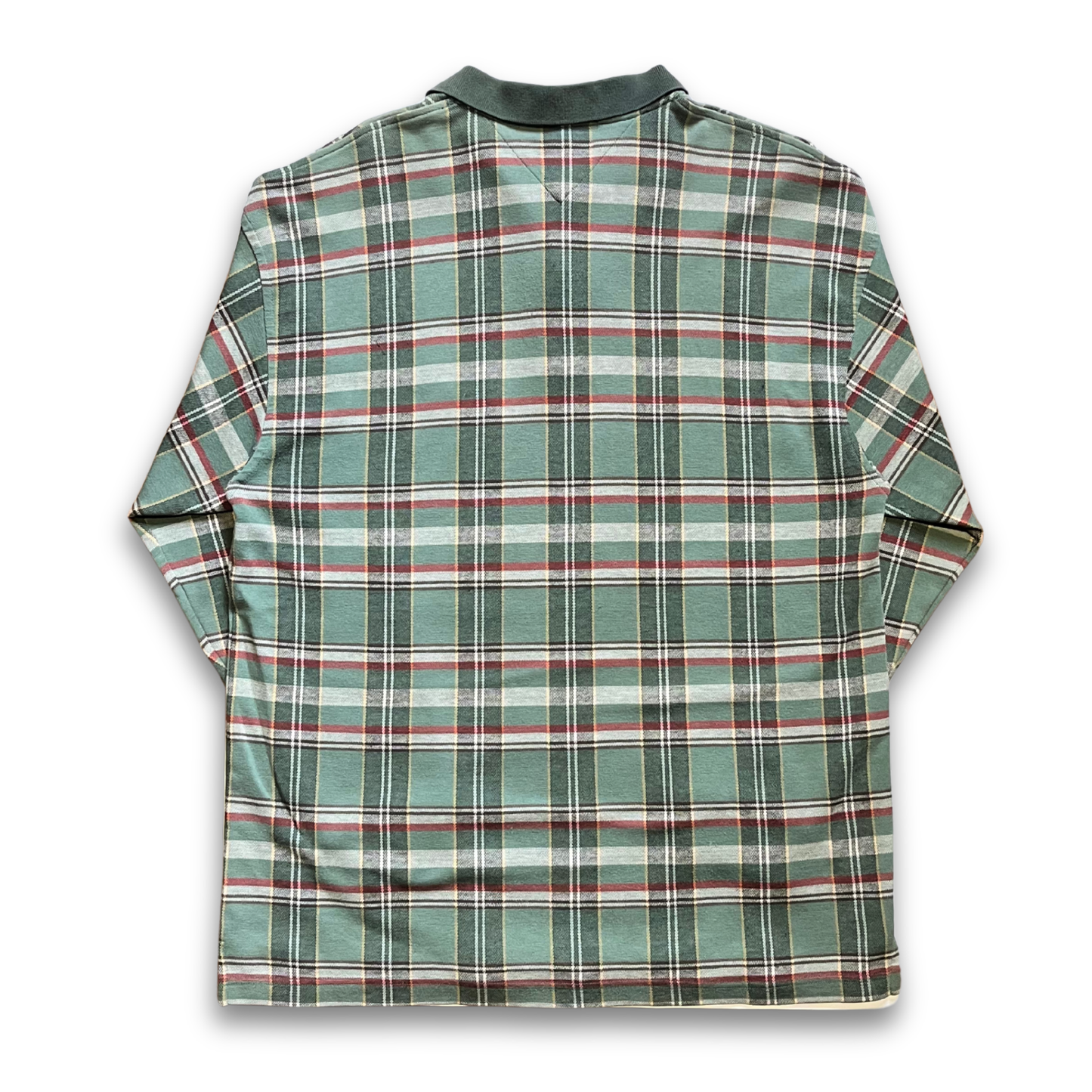 Tommy Hilfiger tartan plaid l/s rugby shirt (L)