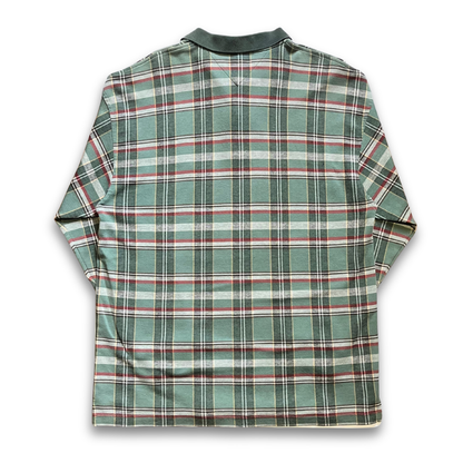 Tommy Hilfiger tartan plaid l/s rugby shirt (L)