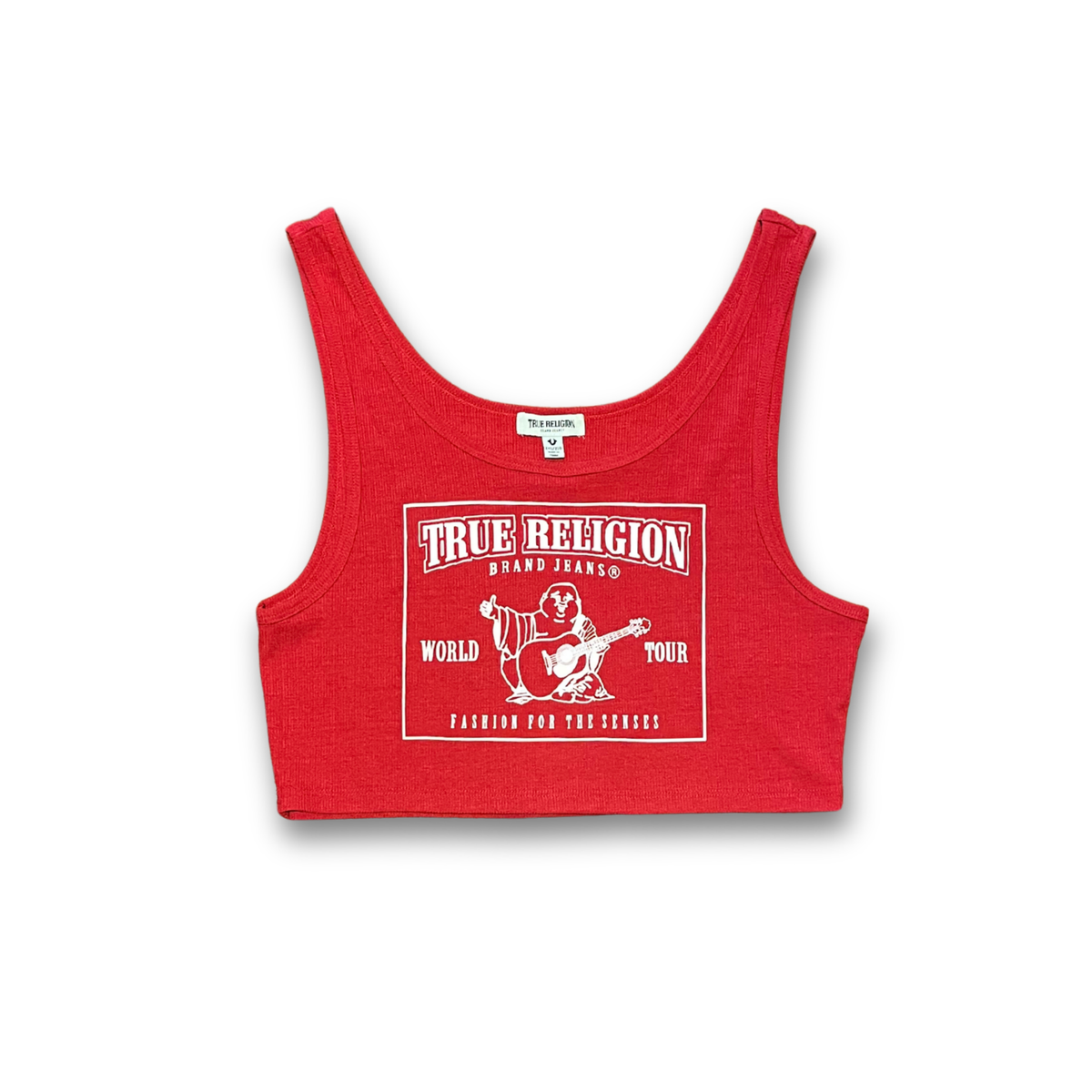 True Religion's Iconic Buddha Crop Tank (XXL)