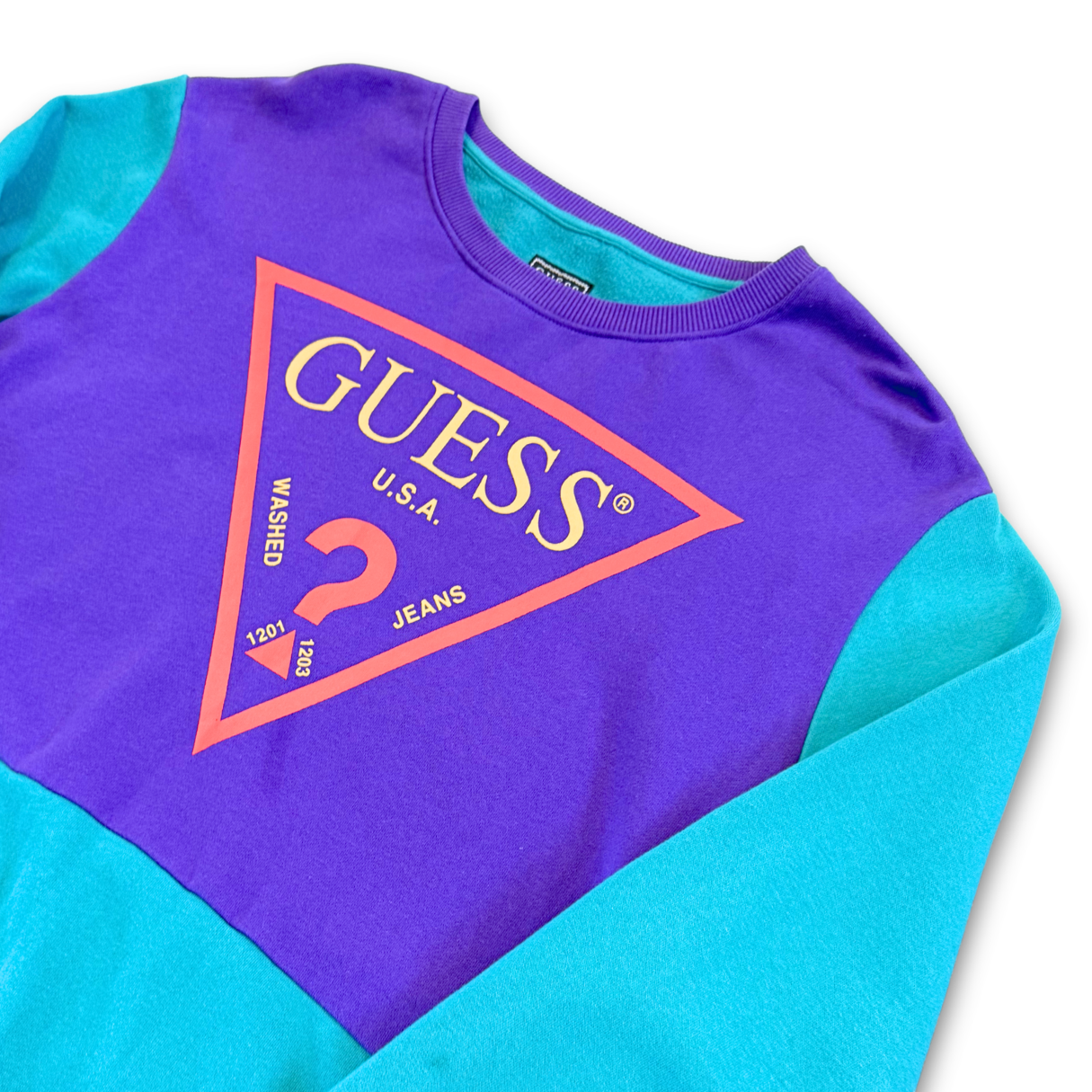 GUESS COLOUR BLOCK CREWNECK (XL)