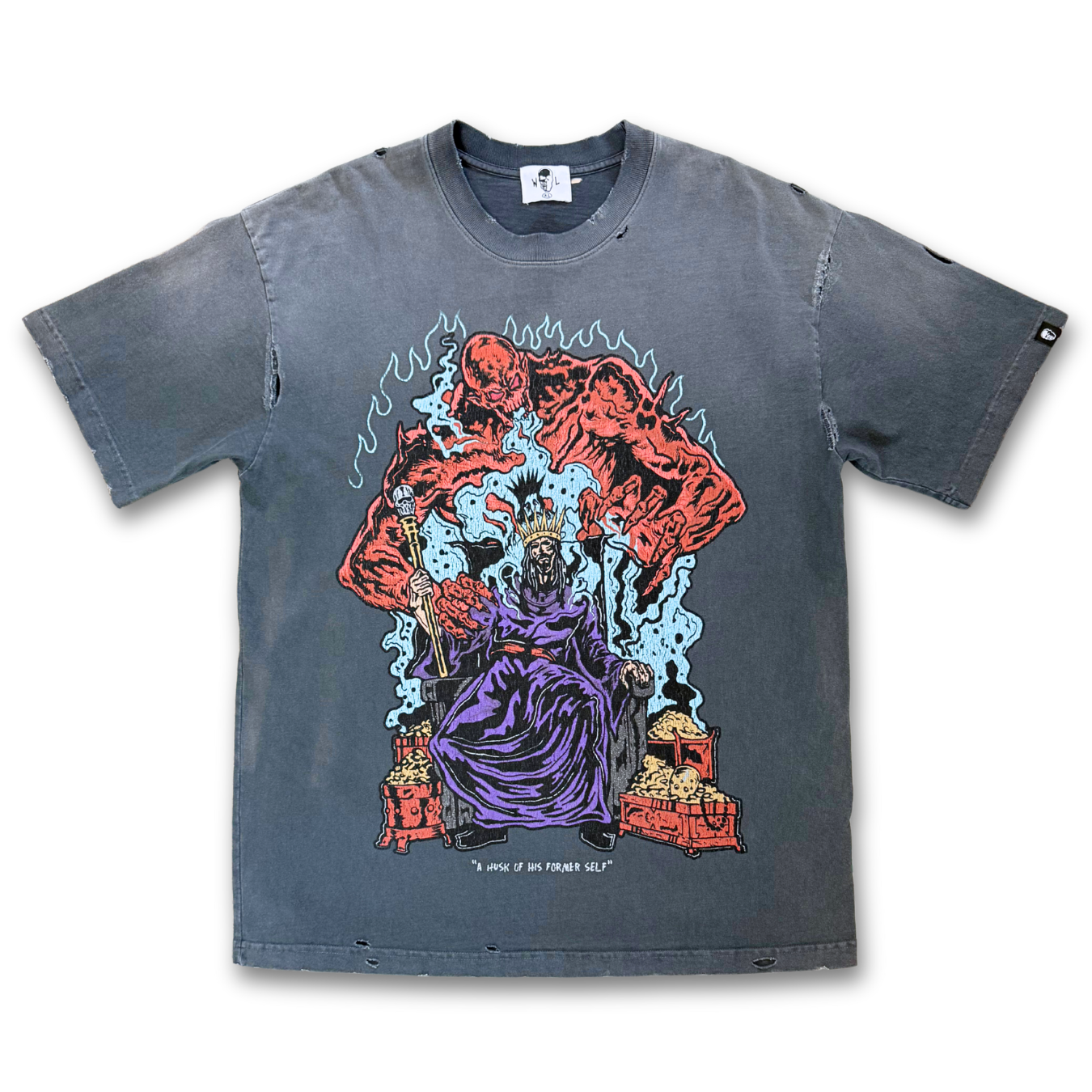 Warren Lotas “A Husk Of His Former Self” Distressed Tee (XL)