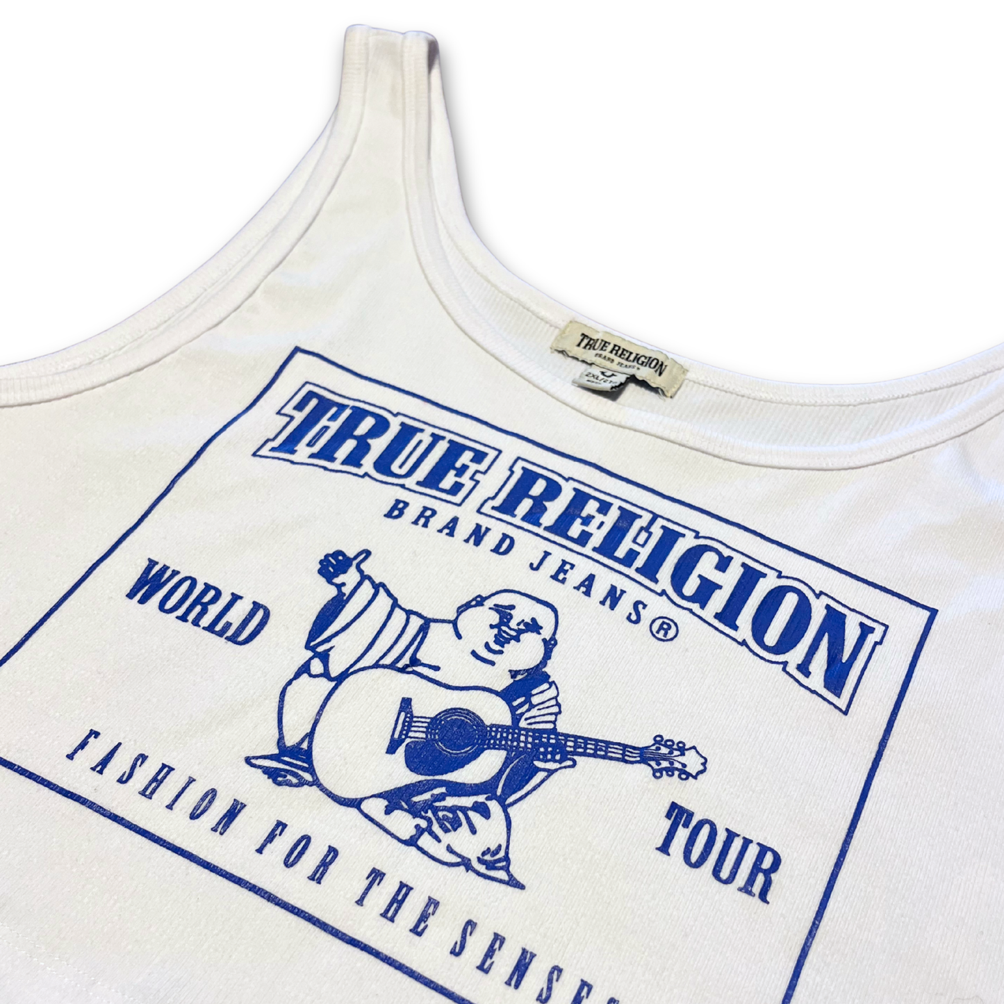 True Religion's Iconic Buddha Crop Tank (XXL)