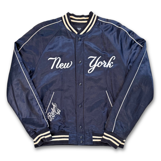 RALPH LAUREN NY YANKEES SATIN MLB JACKET (XL) **