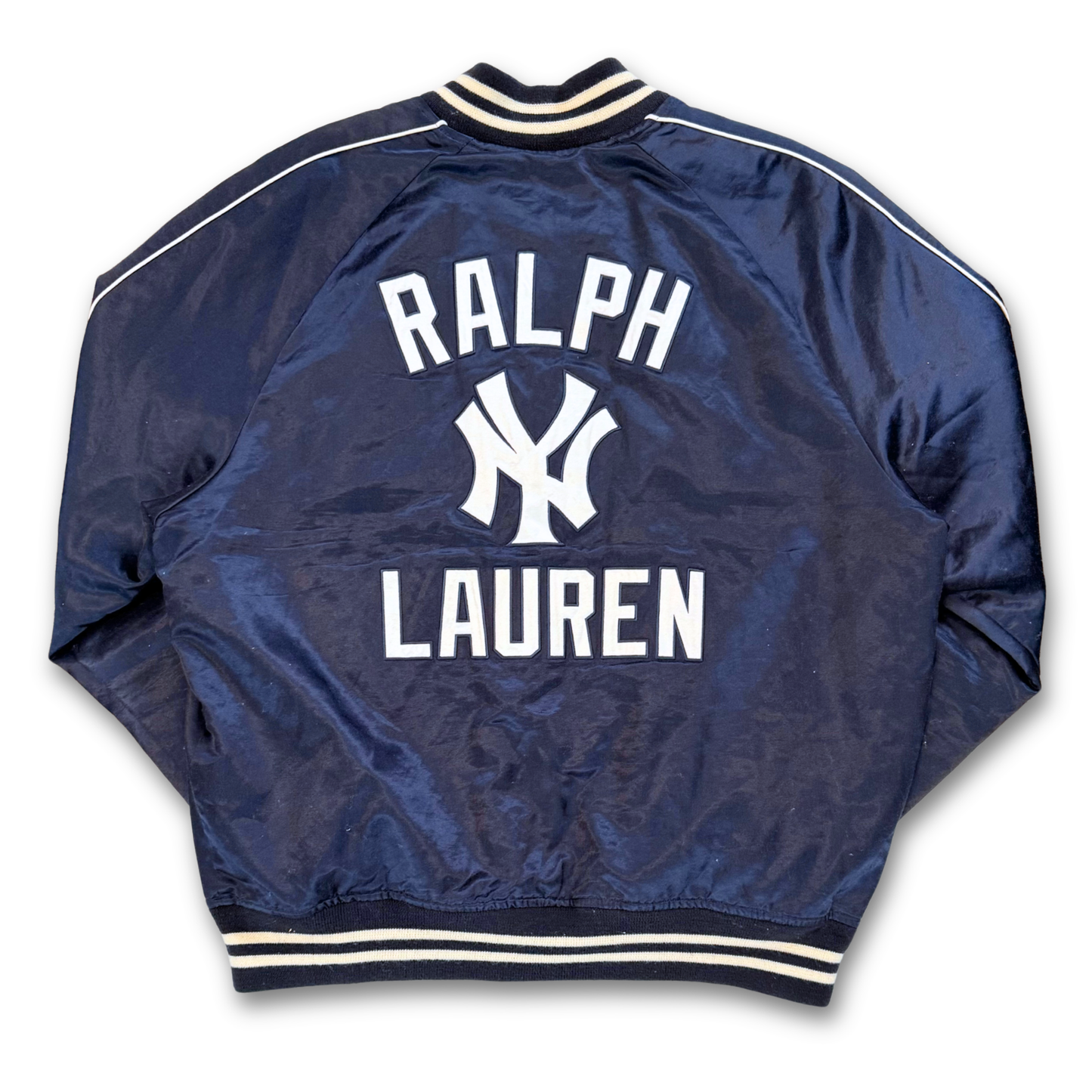 RALPH LAUREN NY YANKEES SATIN MLB JACKET (XL)