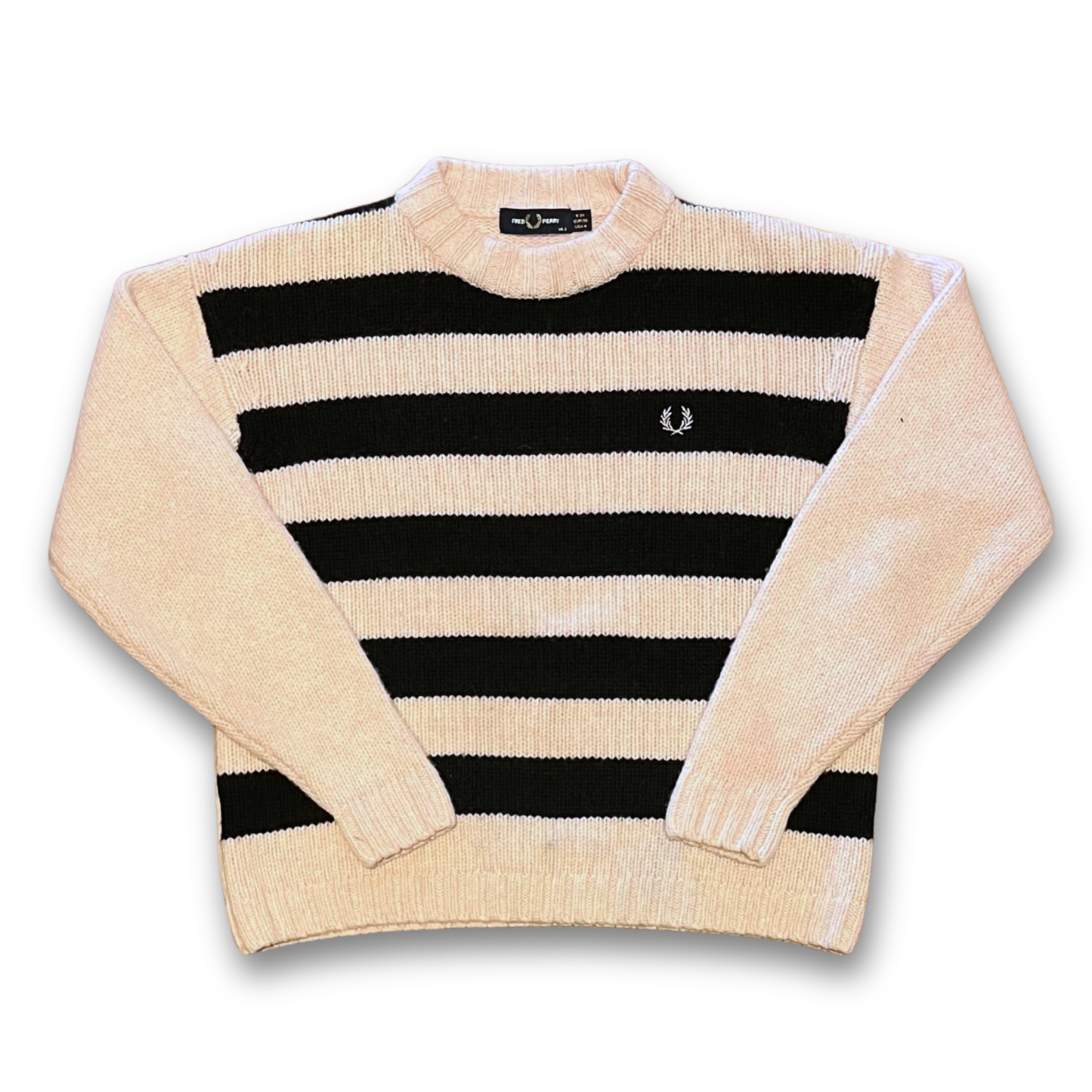 Fred Perry Women's striped crewneck knit (S)